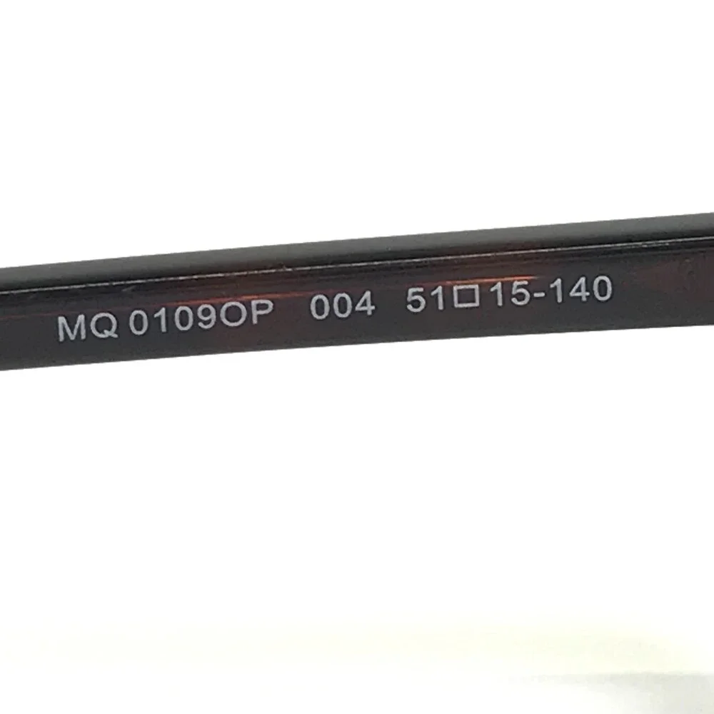 Alexander McQueen Eyeglasses Frames MQ0109OP 004 Brown Clear Red 51-15-140